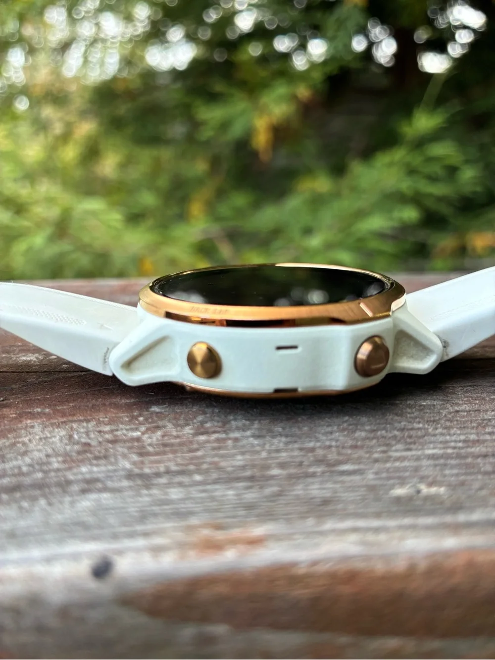 garmin fenix 6s pro smartwatch in rose gold and white